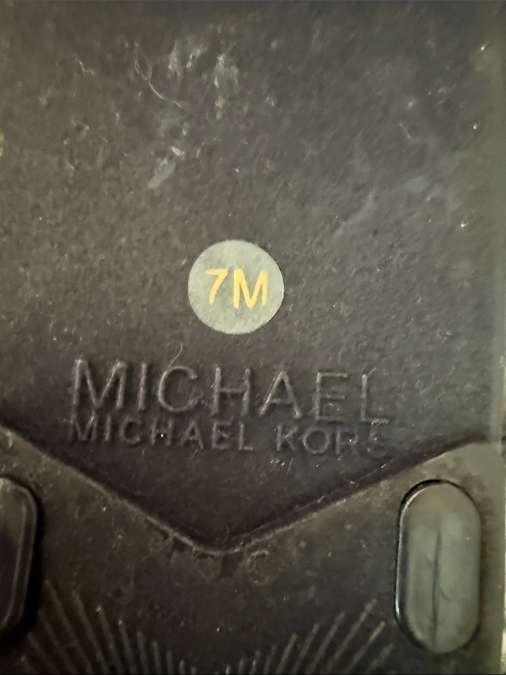 Michael Kors Navy & Gold MK Logo Cork-Style Thong Sandals beach summer luxury 7